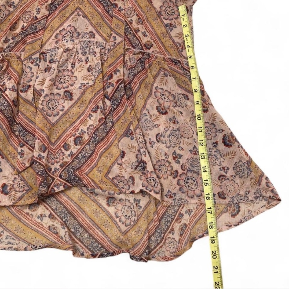 3/$20 Knox Rose Flowy Floral Boho Babydoll Blouse, Long Sleeve, Fall, Women’s XS - Picture 6 of 6
